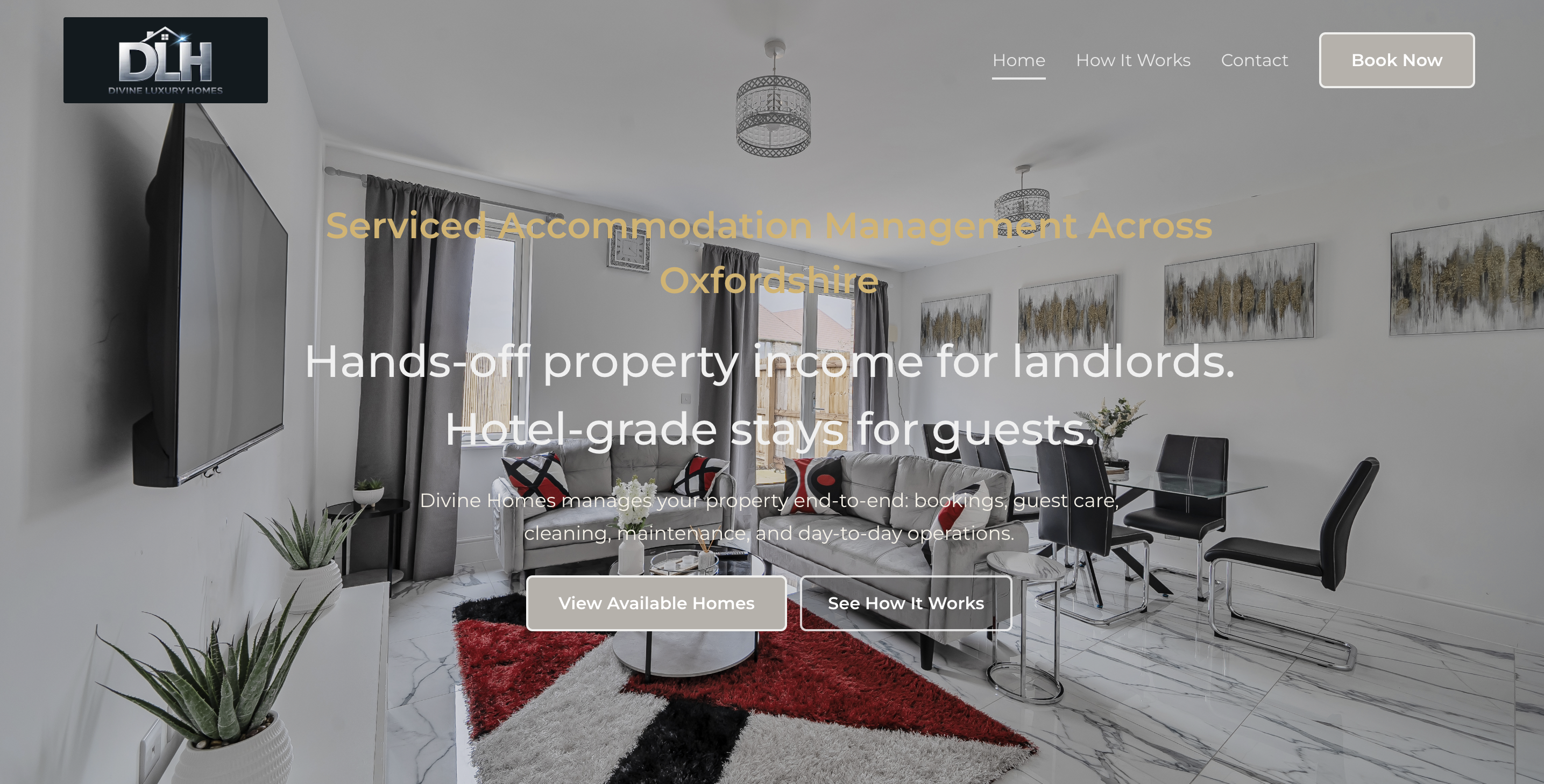 Divine Luxury Homes homepage preview